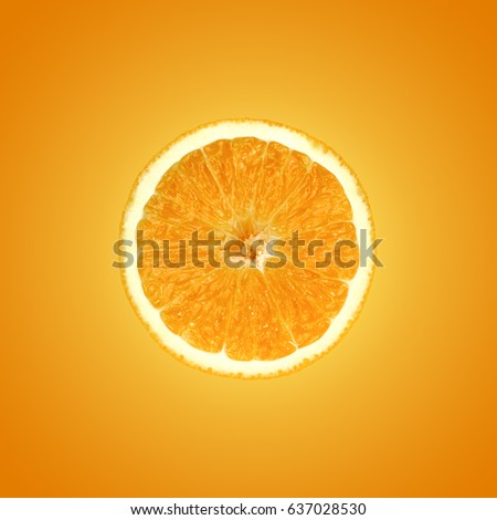 Orange fruit on an orange background