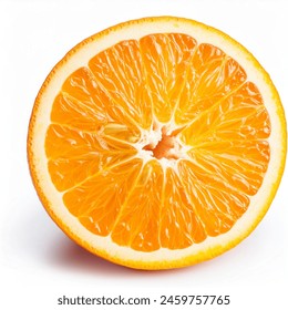 Orange fruit. Orang slice isolate on white. With clipping path. - Powered by Shutterstock