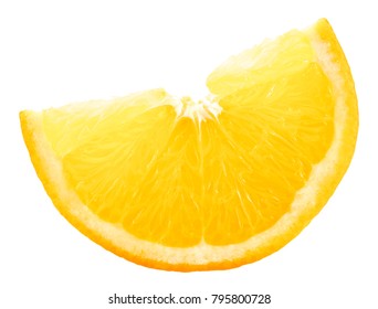 Orange fruit. Orange slice isolate on white. With clipping path.