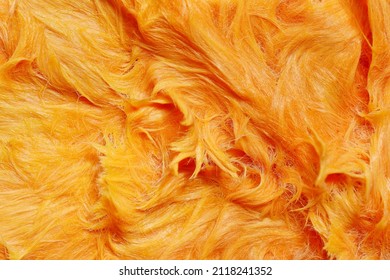 Orange Fur Texture Close-up Beautiful Wet Hair Background