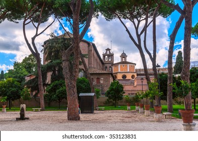 Orange Garden (Parco Savello Giardino Degli Aranci) On The Aventine Hill In Rome. Italy