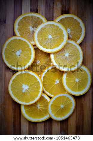 Orange, half of orange, orange lobule , orange background