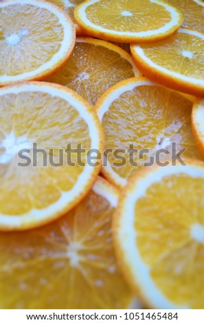 Orange, half of orange, orange lobule , orange background