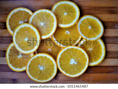 Orange, half of orange, orange lobule , orange background