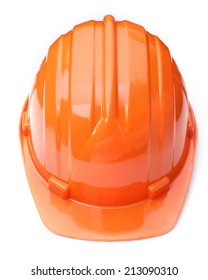 Orange Helmet Isolated On White Background