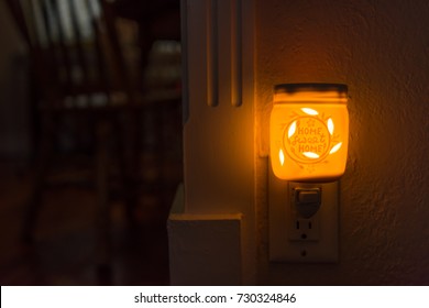 Orange Home Wax Melt In Wall Outlet