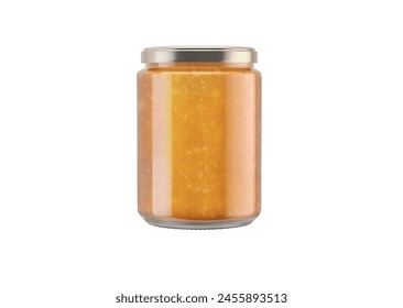 Orange and Honey jam Jar bottle, perfect for your organics ads,