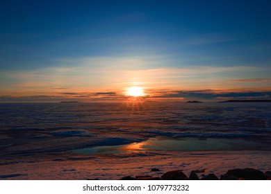 Orange Horizon Of Bothnian Bay