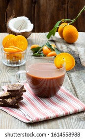 Orange Hot Chocolate Drink - Winter Concept