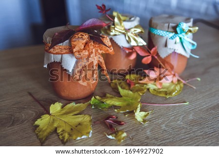Orange jam in the jar