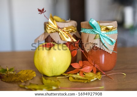 Orange jam in the jar