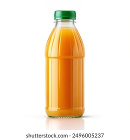 orange juice bottle mockup, Front view of orange juice glass bottle isolated on white, pineapple juice bottle - Powered by Shutterstock