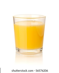 Orange Juice. Isolated On White Background