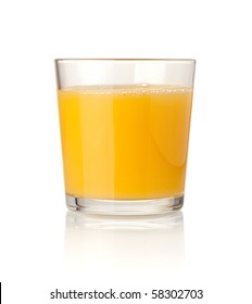 Orange Juice. Isolated On White Background