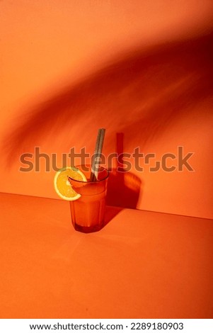 orange juice minimalistic monochromatic food photography 