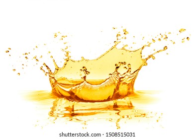 Orange Juice Splash Isolated On White Background