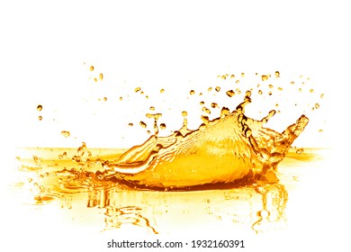 Orange Juice Splash Isolated On White Background