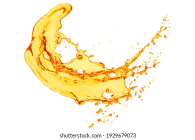 Orange Juice Splash On White Background