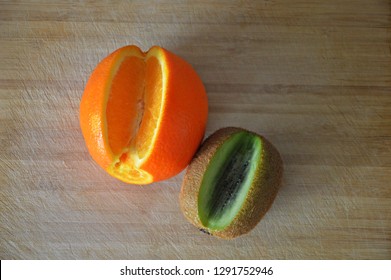 orange and kiwi sections
