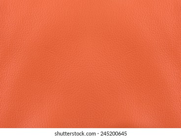 Orange Leather Surface For Background