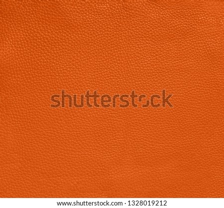Orange leather texture background surface