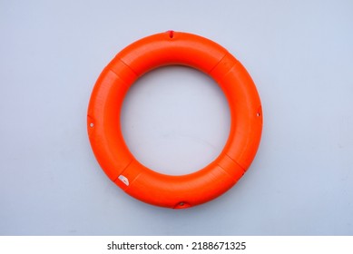 Orange Lifebuoy Object On Walls