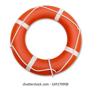 Orange lifeguard, isolated on white background