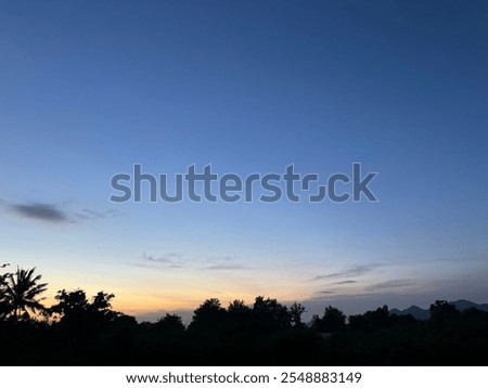 Orange light of Sunrise and clouds sky in the morning