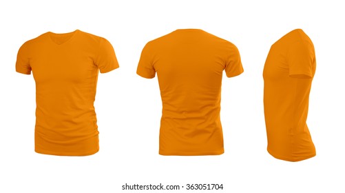 Orange Tshirt Mock Front Back View Stock Photo 1385938046 | Shutterstock