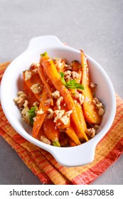 Orange And Maple Glazed Young Carrots With Nuts