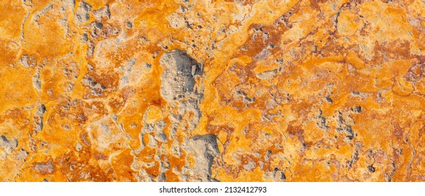 Orange Marble Surface Texture Background. Rough Surface Of Orange Marble Wall Texture