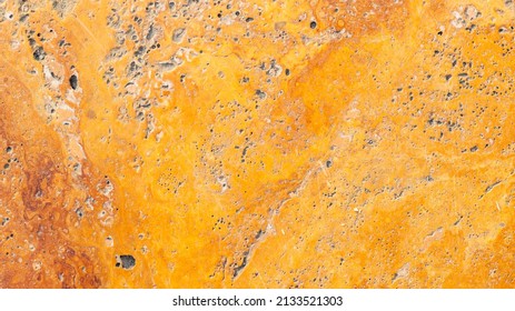 Orange Marble Surface Texture Background. Rough Surface Of Orange Marble Wall Texture