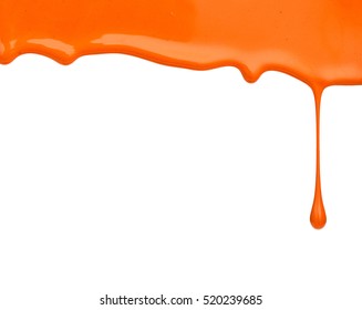 Orange Nail Polish Isolated On White Background