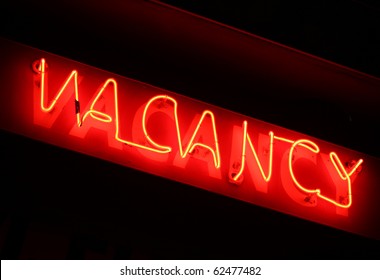 Orange Neon Vacancy Sign