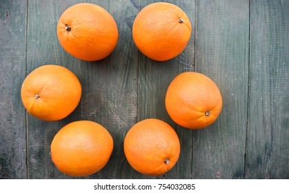 Orange on the Table Copy Space  