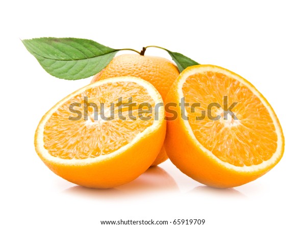 Orange On White Background Stock Photo (Edit Now) 65919709