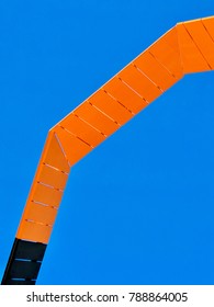 Orange pattern on the blue