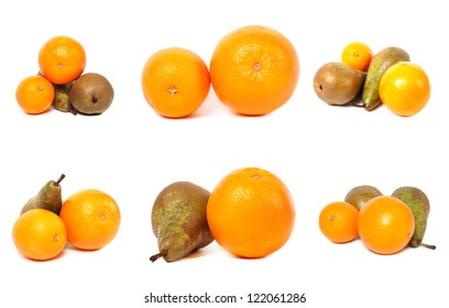 Orange and pear panorama