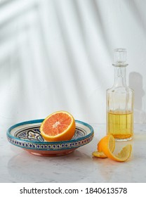 Orange With Peel And Orange Blossom Water