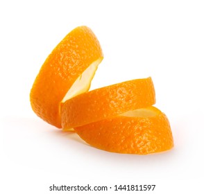 Orange peel isolated on white background - Shutterstock ID 1441811597