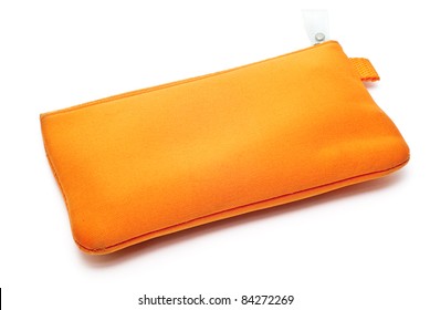 A Orange Pencil Case Isolated