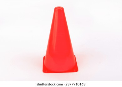 Orange plastic cone for sports activities isolated on white background - Powered by Shutterstock