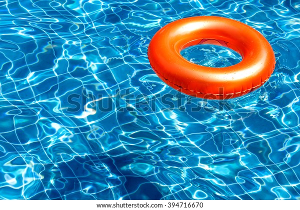 Orange Pool Float Ring Floating Refreshing Stock Photo (Edit Now) 394716670