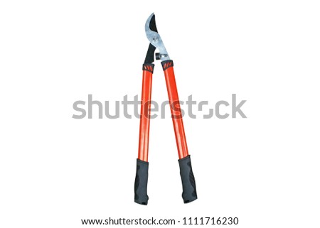 Orange pruning shears