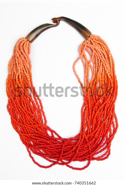 chunky orange necklace