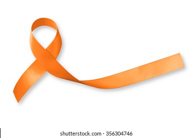 Orange Ribbon For Leukemia, Kidney Cancer, Multiple Sclerosis RSD Awareness 