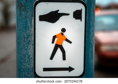 Orange Shirt Day Sign On Crosswalk Pole