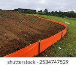 Orange silt fence - residential build