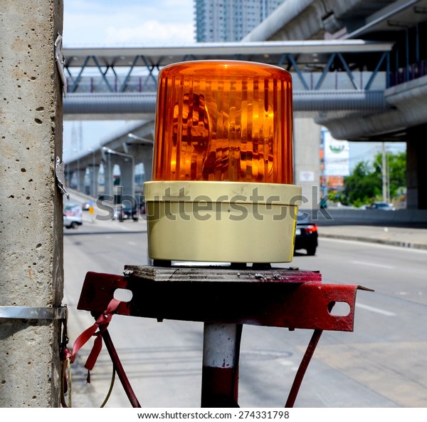 Orange siren lamp for\
safety warning