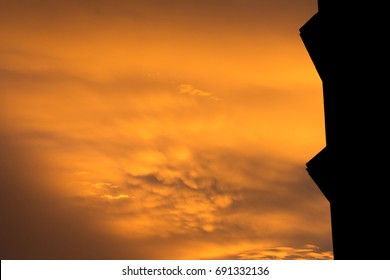 Orange sky, abstract background